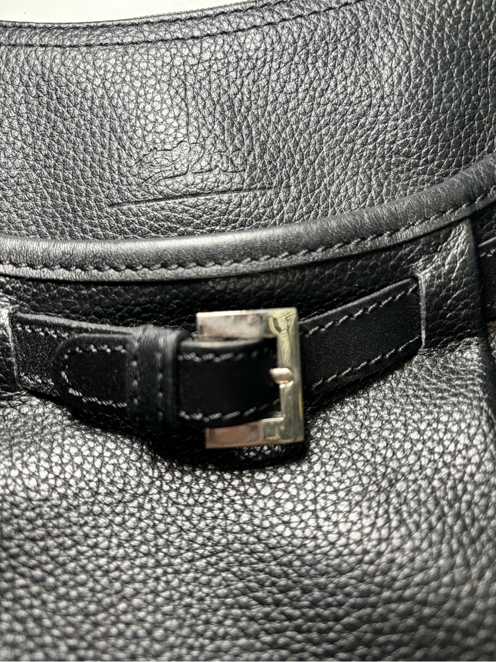 β¨ Longchamp Vintage Black Pebbled Leather Hobo Shoulder Bag France Classic Y2K β¨ - Picture 11 of 11